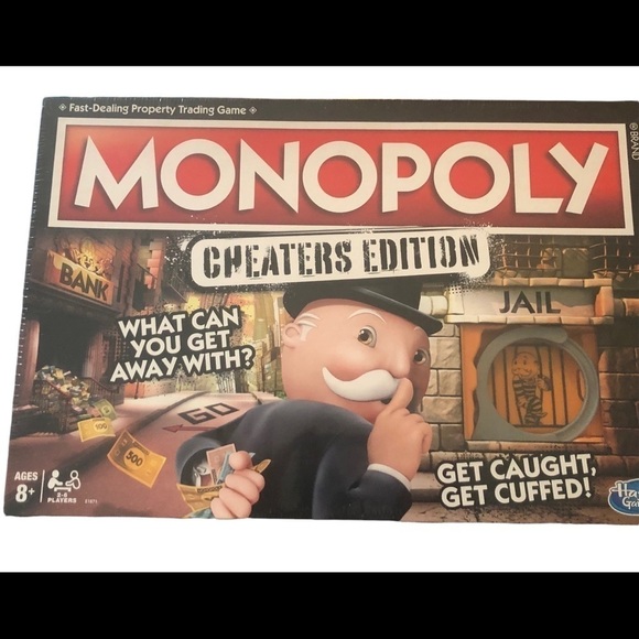 Monopoly Cheaters Addition Game SEALED Hasbro 2-6 Players 8+ Property Trading - Picture 1 of 8